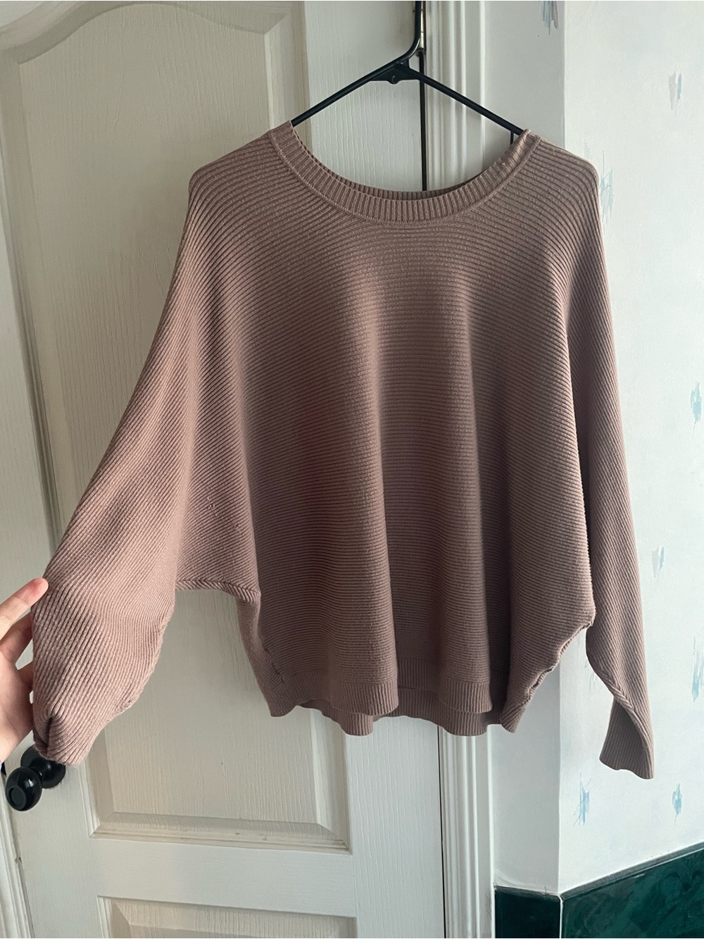 Forever 21 Mauve Ribbed Crew Neck Sweater
